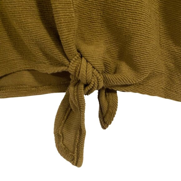 Madewell Texture & Thread Long Sleeve Tie-Front Top Size M - Picture 3 of 8